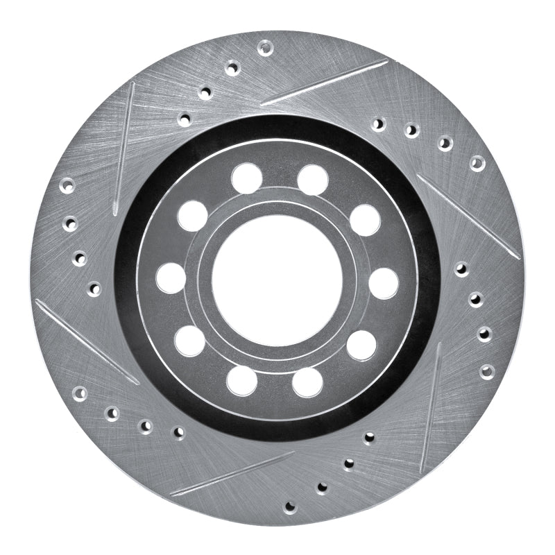 DFC 04-05 Audi ALLROAD Rear Left Drilled & Slotted Silver Brake Rotor