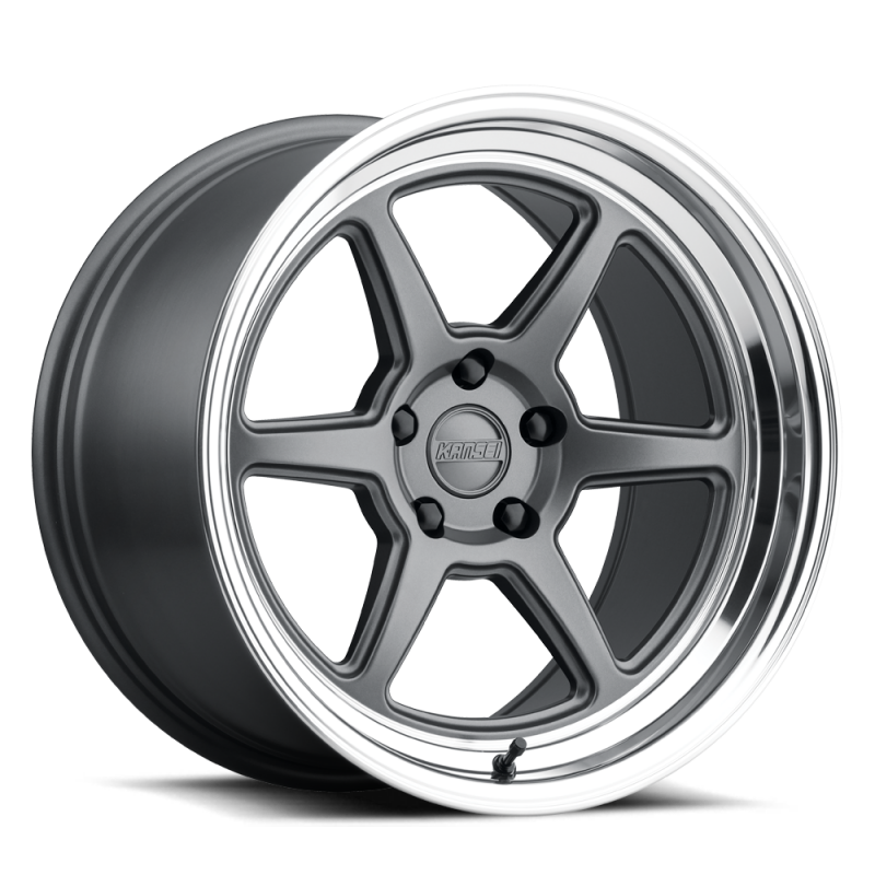 Kansei K14G Roku 18x8.5in / 5x100 BP / 35mm Offset / 73.1mm Bore - Grey and Machined Lip
