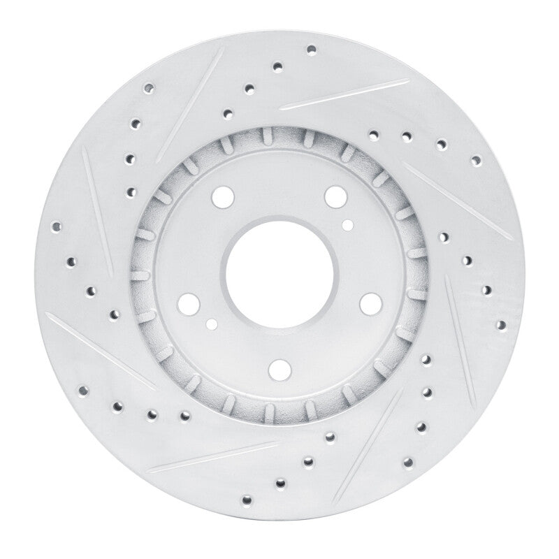 R1 91-96 Acura NSX Rear Right Drilled & Slotted Silver Brake Rotor