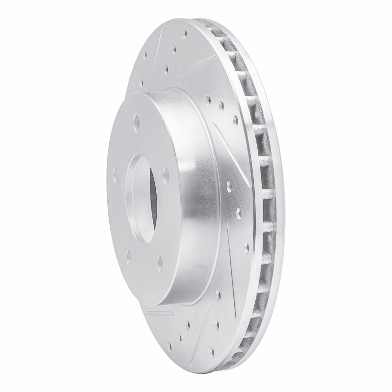 R1 78-81 Pontiac Firebird Rear Left Drilled & Slotted Silver Brake Rotor