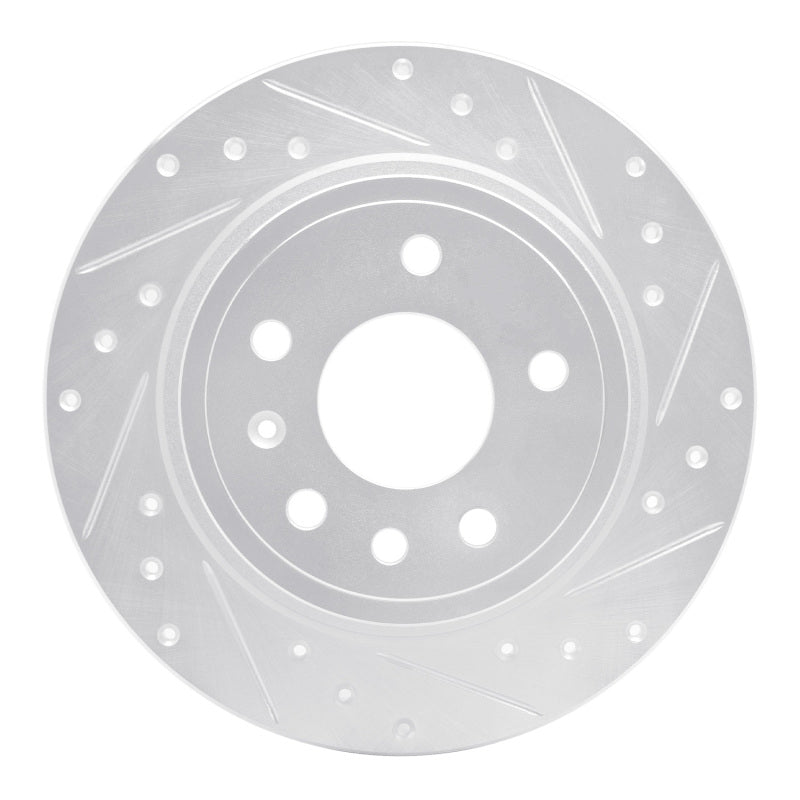 R1 99-10 Saab 9-5 Rear Right Drilled & Slotted Silver Brake Rotor