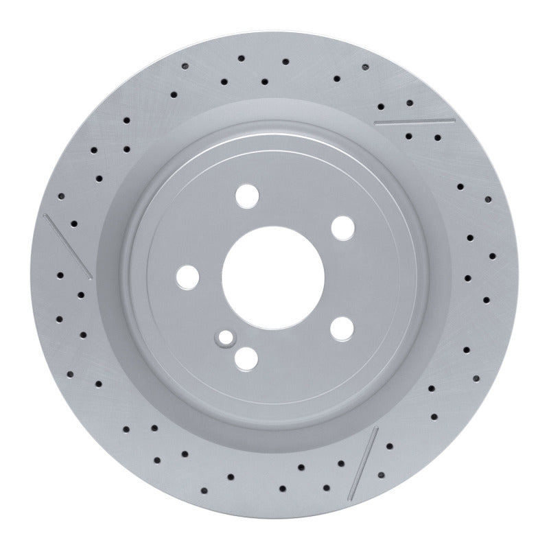R1 12-20 Mercedes-Benz GLA45 AMG Rear Drilled & Slotted GeoSPEC Coated Rotor