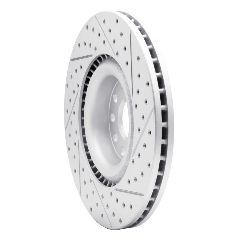 R1 06-13 Audi S3 (Mexico) Front Left Drilled & Slotted Geo-Carbon Rotor