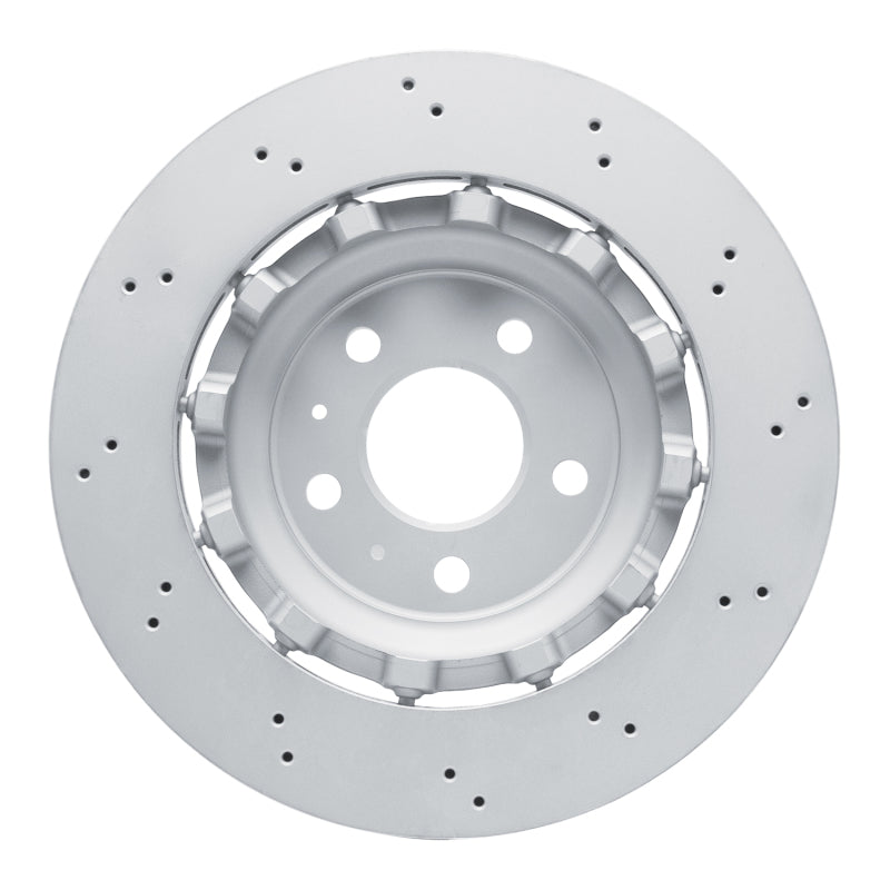 R1 13-15 Audi RS5 Rear Drilled Carbon Alloy GeoMET Rotor
