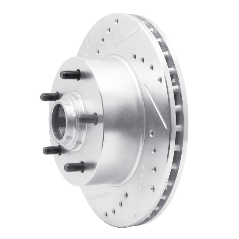 R1 67-74 Buick Apollo Front Left Drilled & Slotted Silver Brake Rotor
