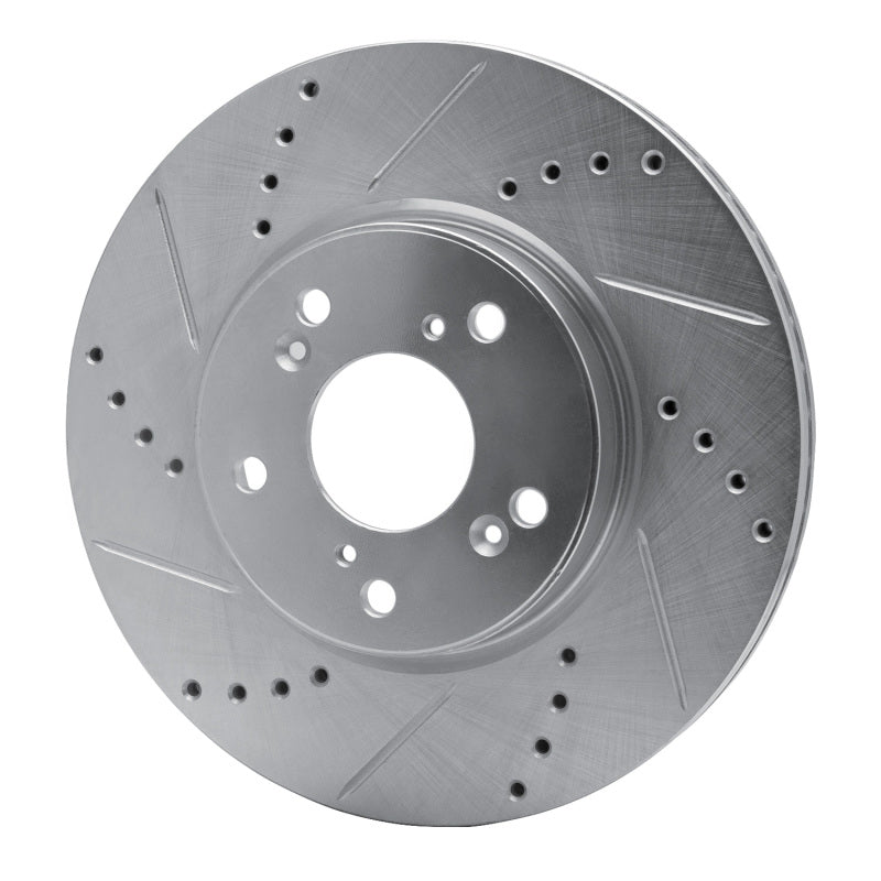 DFC 13-25 Honda HR-V Front Left Drilled & Slotted Silver Brake Rotor