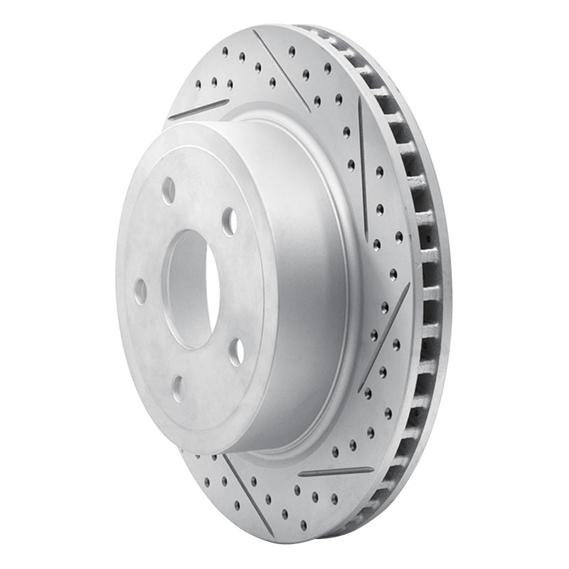 R1 04-06 Dodge Ram 1500 Pickup Rear Right Drilled & Slotted Geo-Carbon Rotor