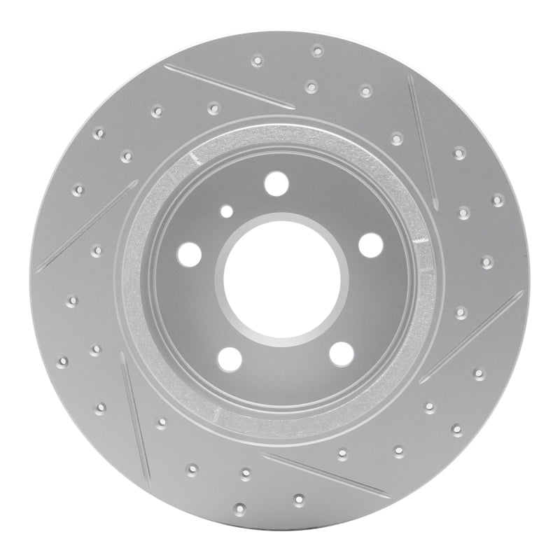 R1 06-11 Buick Lucerne Rear Left Drilled & Slotted Geo-Carbon Rotor