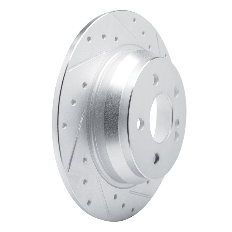 R1 03-06 Mercedes-Benz SL500 Rear Right Drilled & Slotted Silver Brake Rotor