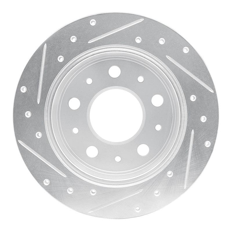 R1 14-21 Ram Promaster 2500 Rear Right Drilled & Slotted Silver Brake Rotor