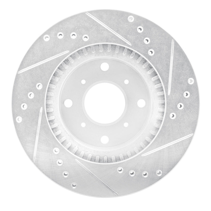 DFC 87-90 Acura LEGEND Front Left Drilled & Slotted Silver Brake Rotor