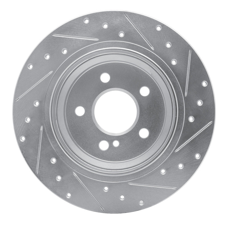 R1 03-16 Mercedes-Benz E200 (Latin America) Rear Left Drilled & Slotted Silver Brake Rotor