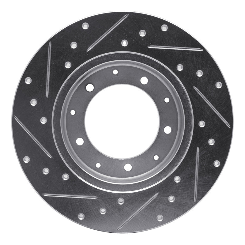 DFC 74-16 Land Rover Defender 90 Rear Right Drilled & Slotted Silver Brake Rotor