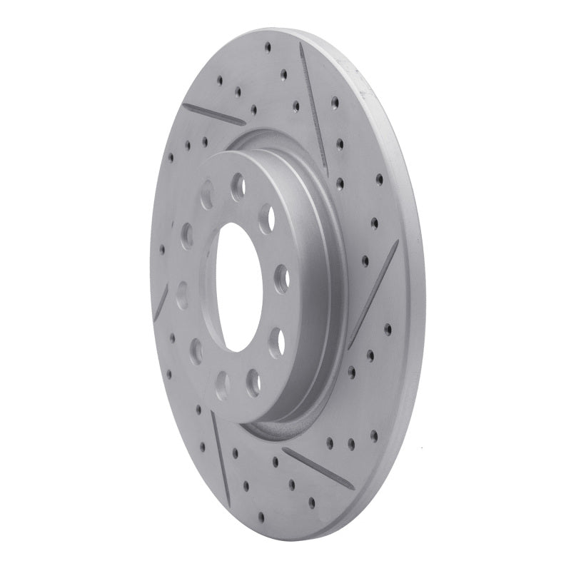 R1 14-22 Chrysler 200 Rear Right Drilled & Slotted Geo-Carbon Rotor