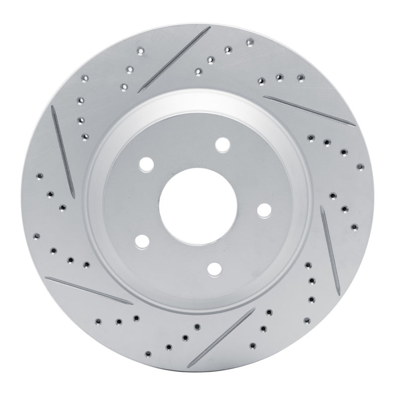 R1 88-96 Chevrolet Corvette Right Front Drilled & Slotted Geo-Carbon Rotor