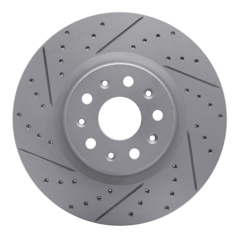 R1 14-25 Cadillac Ct5 Front Left Drilled & Slotted Geo-Carbon Rotor