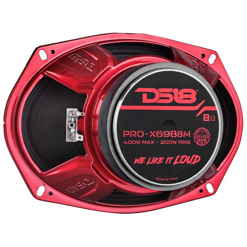 DS18 6x9in 275 Watts RMS 8 ohm Mid-Range Loudspeaker Bullet Loudspeaker Grill Included