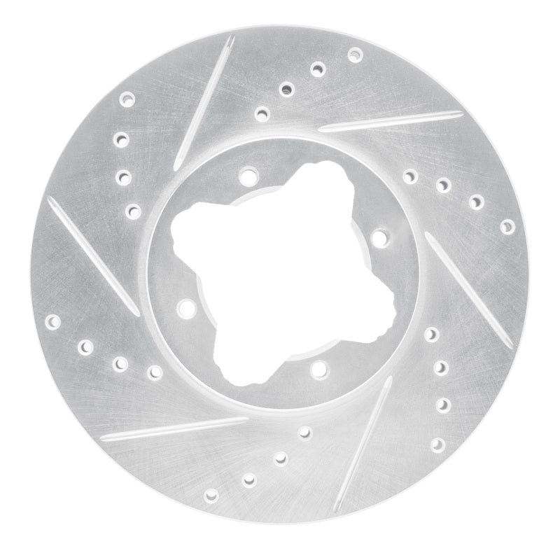 DFC 92-98 Acura TL Front Left Drilled & Slotted Silver Brake Rotor