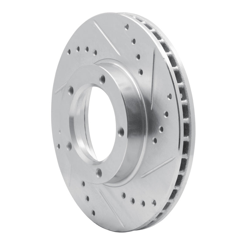 R1 84-95 Toyota Pickup Front Right Drilled & Slotted Silver Brake Rotor