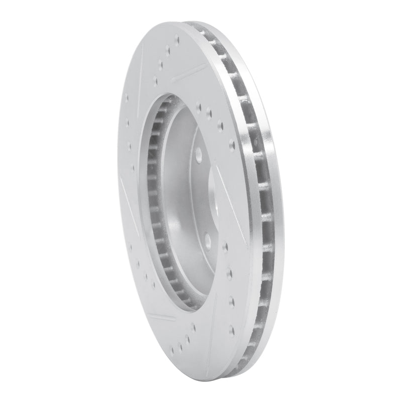 R1 99-02 Daewoo Leganza Front Right Drilled & Slotted Silver Brake Rotor