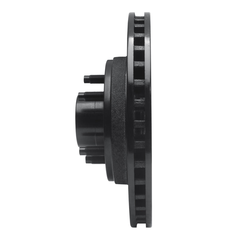 R1 87-92 Lincoln Mark VII Front Left Drilled & Slotted Black Brake Rotor