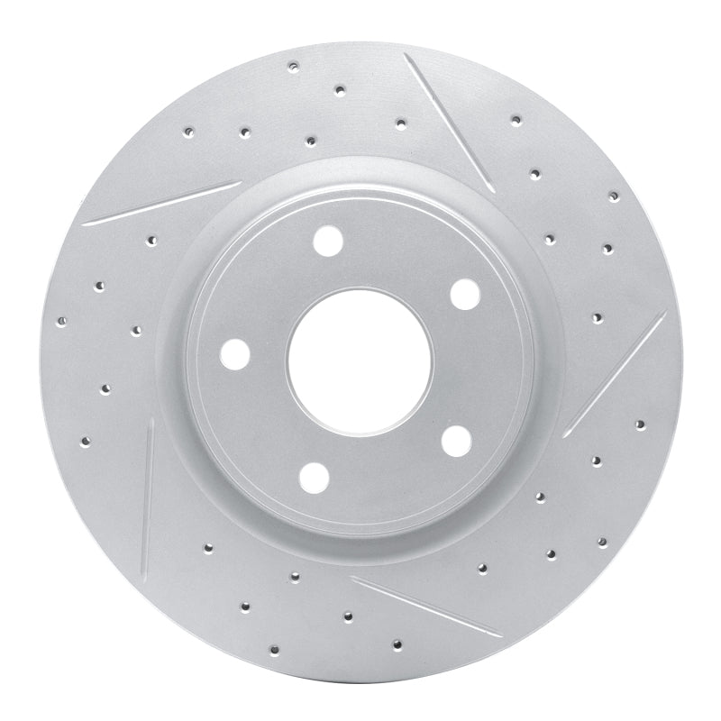 R1 12-25 Chrysler Grand Caravan Front Left Drilled & Slotted Geo-Carbon Rotor