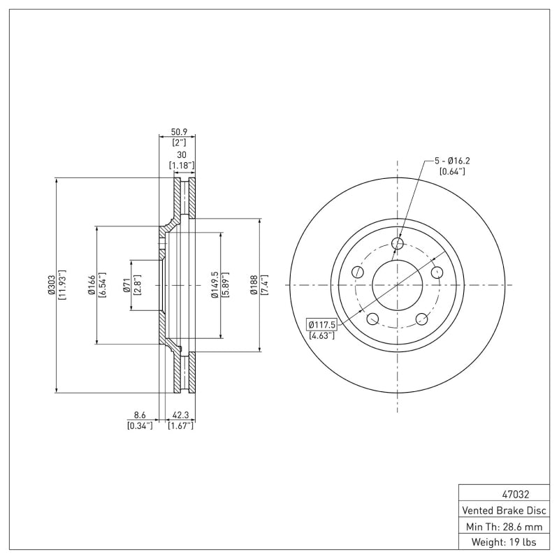 R1 05-05 Buick LeSabre Front Brake Rotor