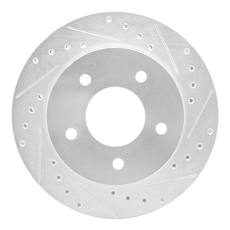 R1 90-02 Chevrolet ASTRO Front Right Drilled & Slotted Silver Brake Rotor