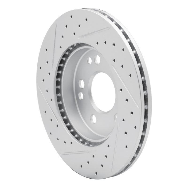 R1 84-95 Mercedes-Benz 300CE Front Right Drilled & Slotted Geo-Carbon Rotor
