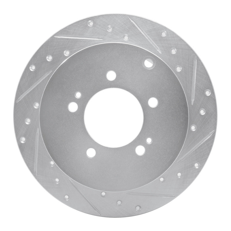 DFC 07-15 Mitsubishi Outlander Rear Right Drilled & Slotted Silver Brake Rotor