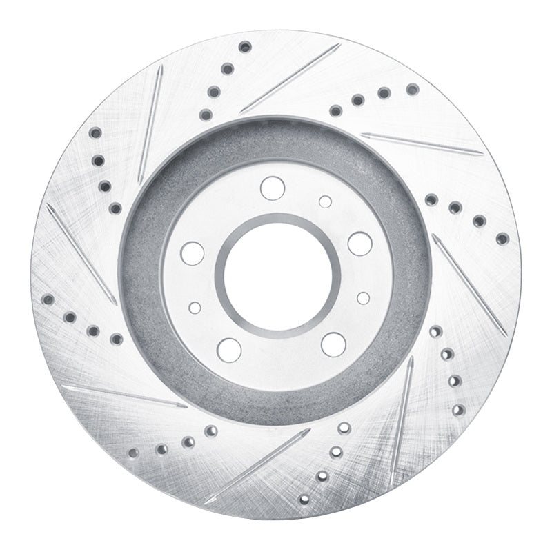 DFC 03-07 Cadillac CTS Front Right Drilled & Slotted Silver Brake Rotor
