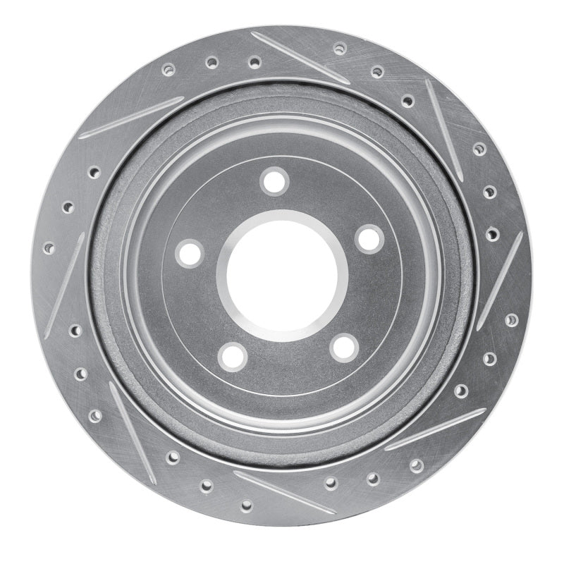 DFC 97-13 Cadillac XLR Rear Left Drilled & Slotted Silver Brake Rotor