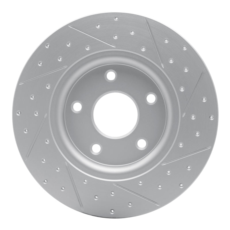 R1 12-20 Chrysler Town & Country Rear Left Drilled & Slotted Geo-Carbon Rotor