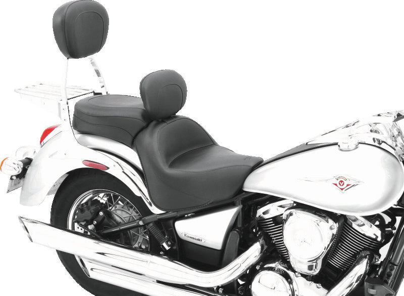 Mustang 06-21 Kawasaki Vulcan 900 Classic, Custom Touring 1PC Seat w/Driver Backrest - Black