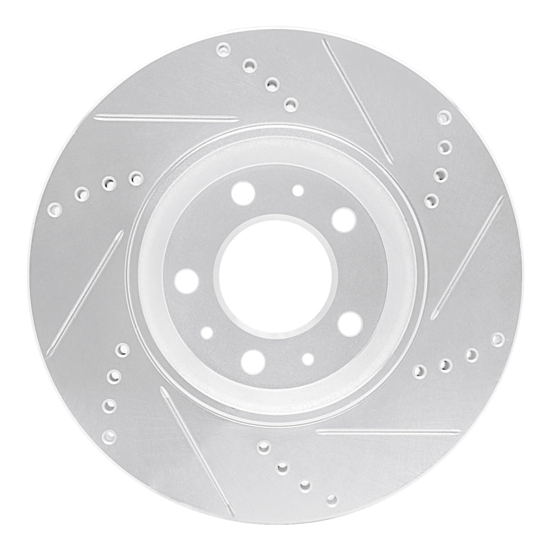 DFC 06-10 Pontiac Solstice Front Left Drilled & Slotted Silver Brake Rotor