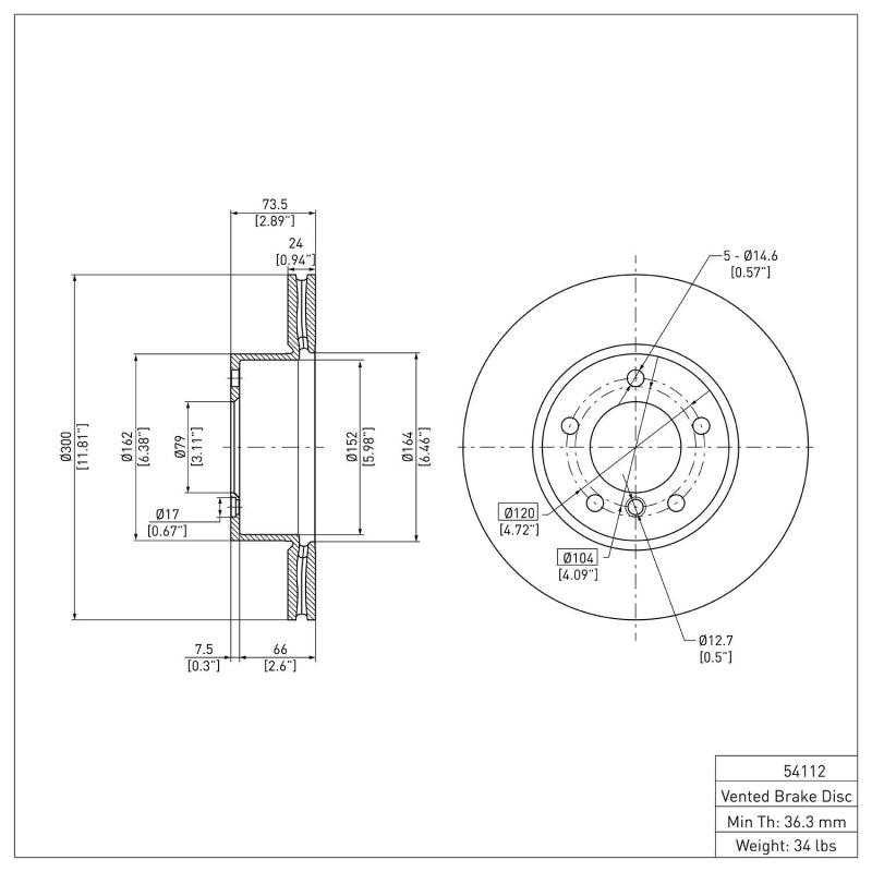 R1 06-13 BMW 125i (Mexico) Front Brake Rotor