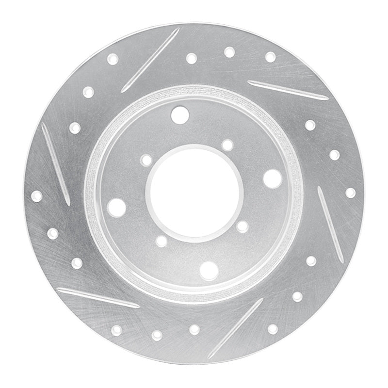 DFC 89-94 Suzuki Swift Rear Right Drilled & Slotted Silver Brake Rotor