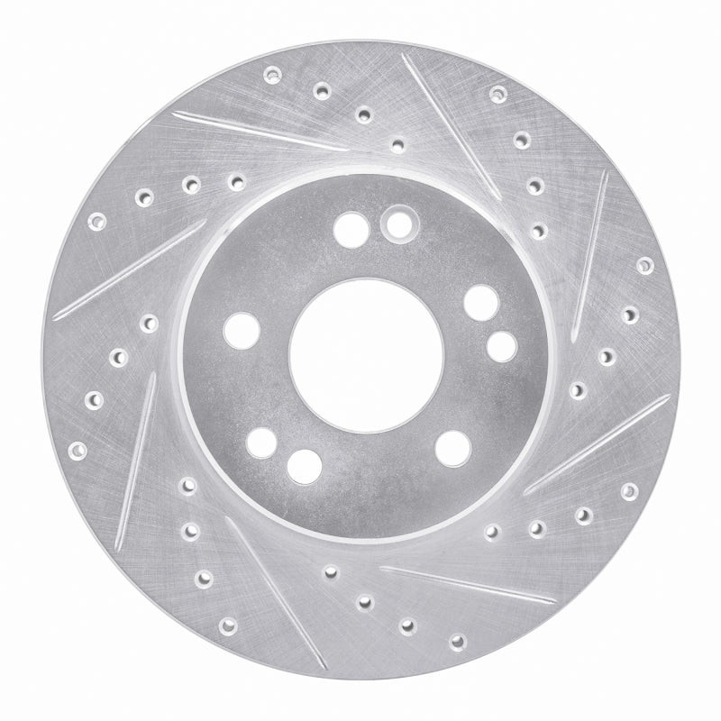 DFC 90-95 Mercedes-Benz 300TE Front Right Drilled & Slotted Silver Brake Rotor