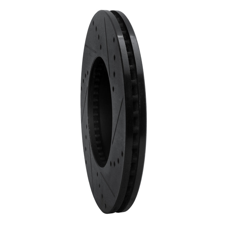 R1 98-98 Volkswagen Passat (USA/Canada) Front Left Drilled & Slotted Black Brake Rotor