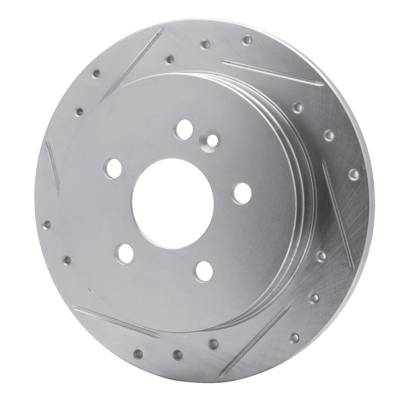 R1 98-05 Mercedes-Benz ML350 Rear Left Drilled & Slotted Silver Brake Rotor