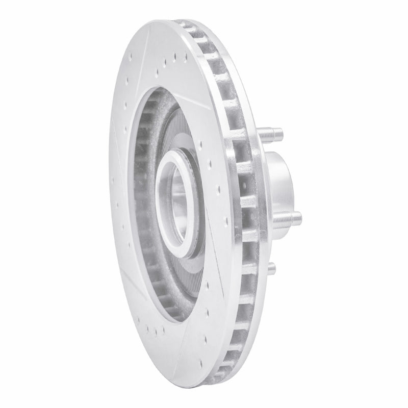 R1 84-87 Lincoln CONTINENTAL Front Right Drilled & Slotted Silver Brake Rotor