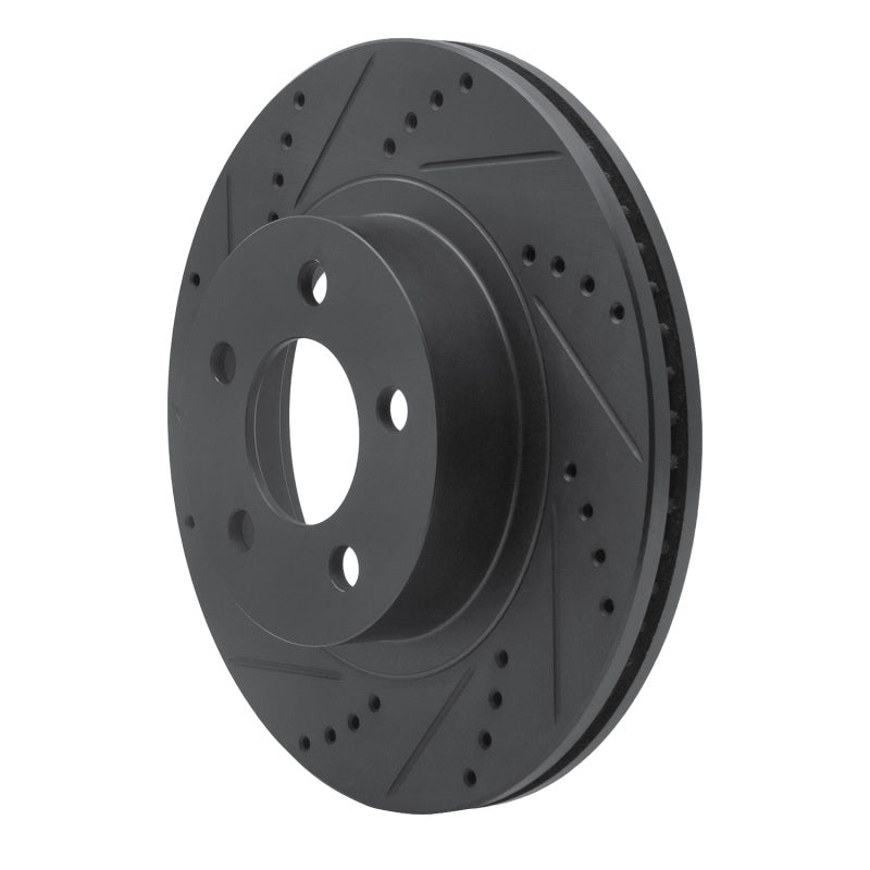 R1 01-11 Ford Ranger (USA/Canada) Front Left Drilled & Slotted Black Brake Rotor