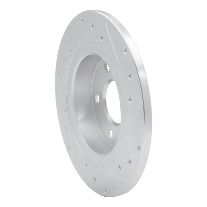 R1 03-11 Cadillac BLS (Mexico) Rear Left Drilled & Slotted Silver Brake Rotor