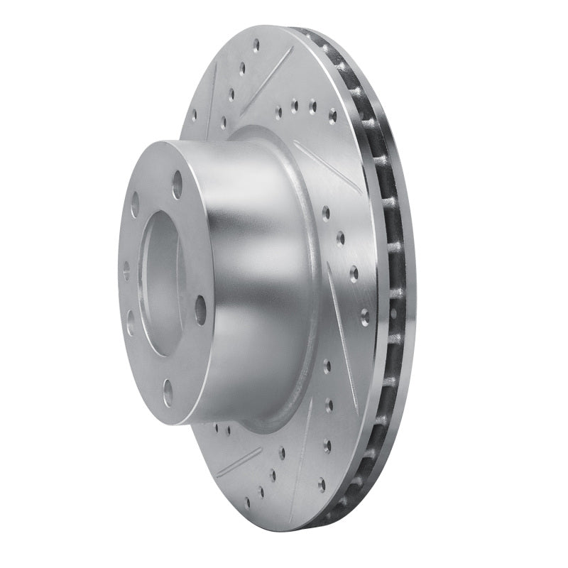 DFC 82-88 BMW 528E Front Left Drilled & Slotted Silver Brake Rotor