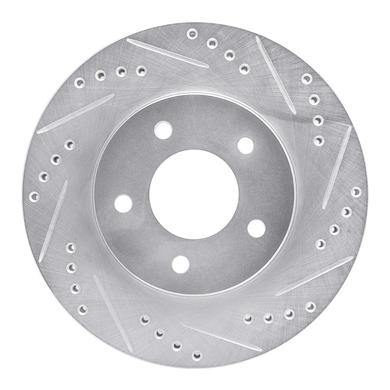 DFC 94-01 Buick Regal Front Right Drilled & Slotted Silver Brake Rotor