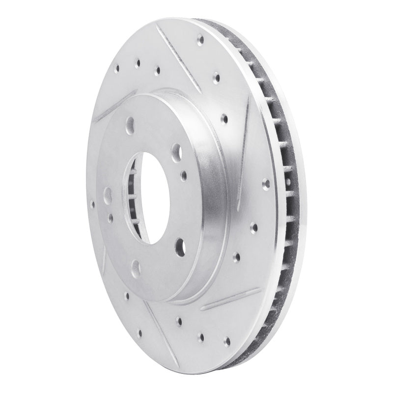 R1 98-98 Eagle TALON Front Right Drilled & Slotted Silver Brake Rotor