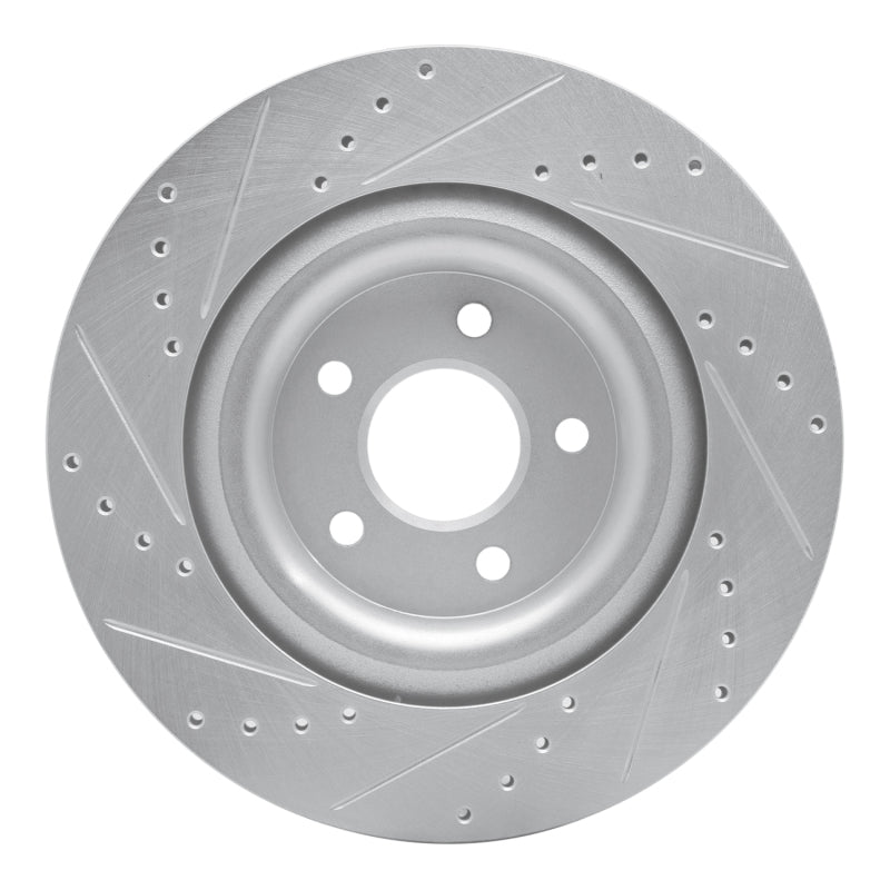 DFC 14-21 Jaguar F-Type Rear Right Drilled & Slotted Silver Brake Rotor