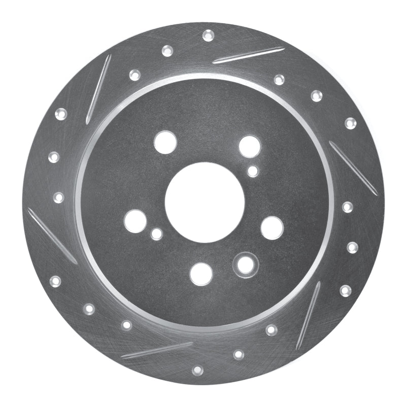DFC 94-95 Toyota Celica Rear Left Drilled & Slotted Silver Brake Rotor