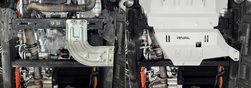 RIVAL 2015-2026 Ford F150 Ecoboost Powerboost Aluminum Transfer Case Skid Plate