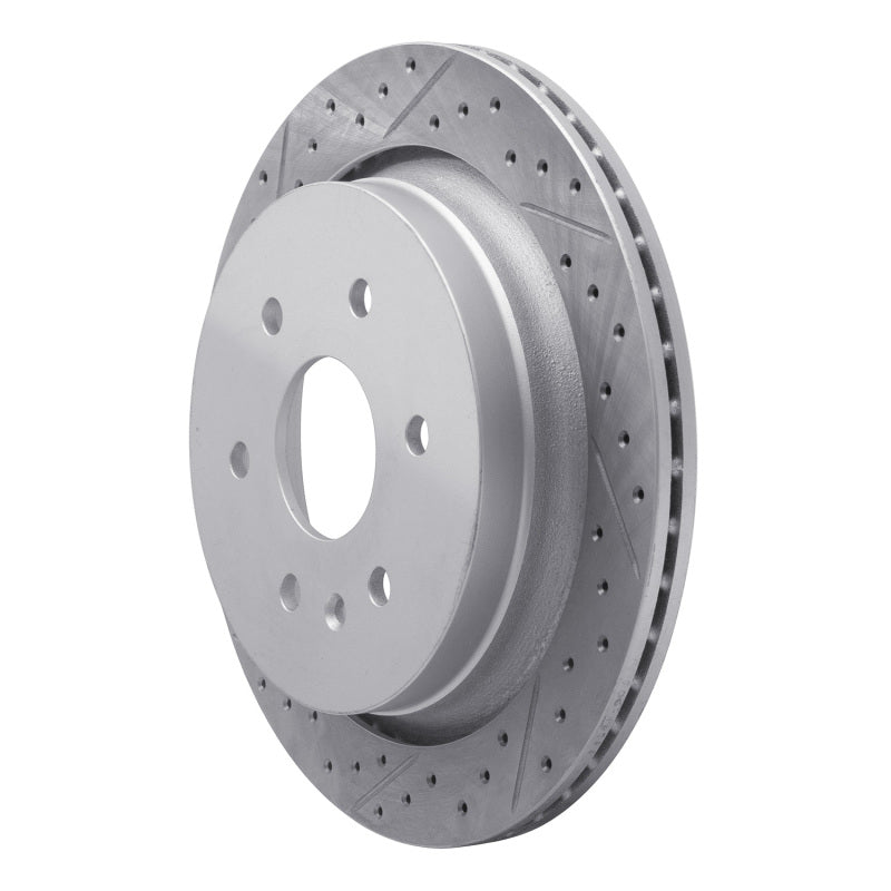 R1 13-19 Cadillac Xts Rear Left Drilled & Slotted Geo-Carbon Rotor